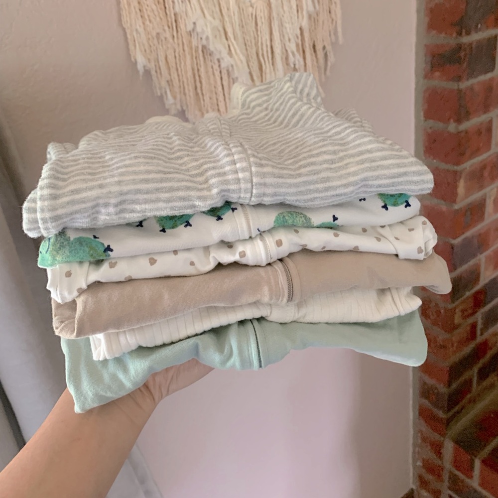 Bundle of gender neutral baby footies